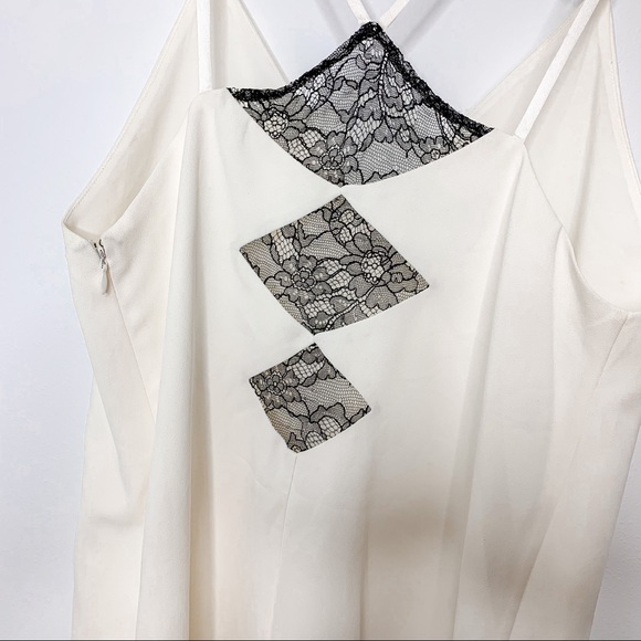 Alice & Olivia White Ivory Lace Silk Slip Sundress - Picture 4 of 9